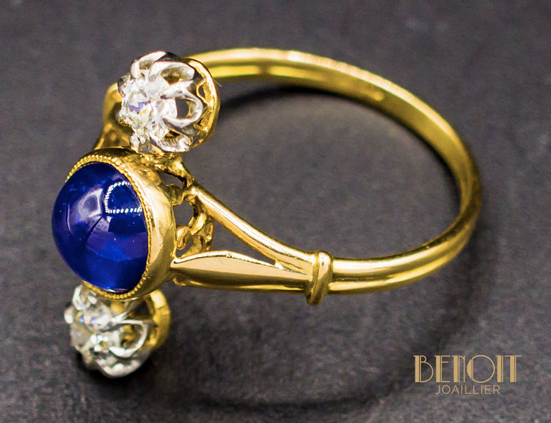 Bague Trilogie Saphir Diamants