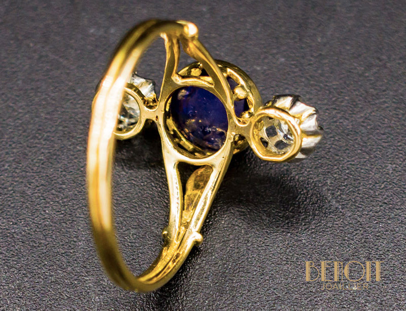 Bague Trilogie Saphir Diamants