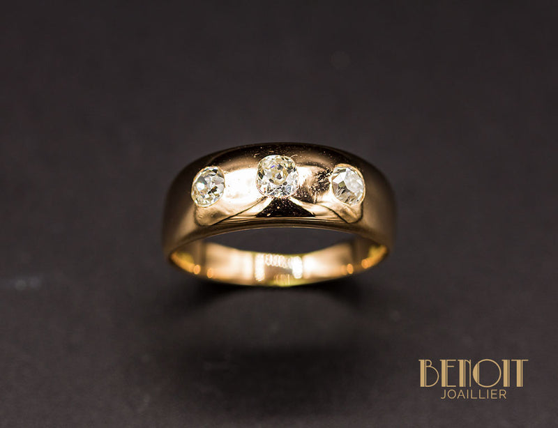 Bague Jonc 3 Diamants