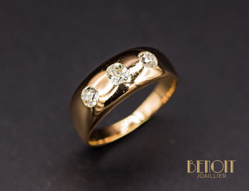 Bague Jonc 3 Diamants