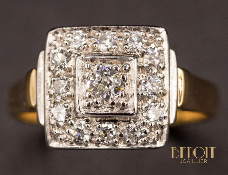 Bague Art Déco Diamants