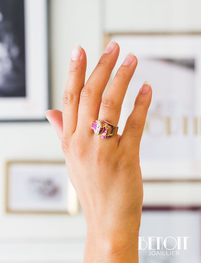 Bague Tank Diamants