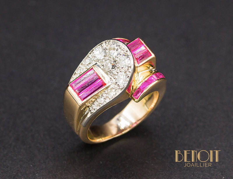 Bague Tank Diamants