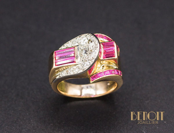 Bague Tank Diamants