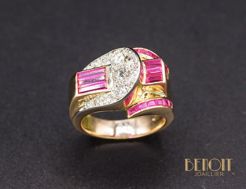 Bague Tank Diamants