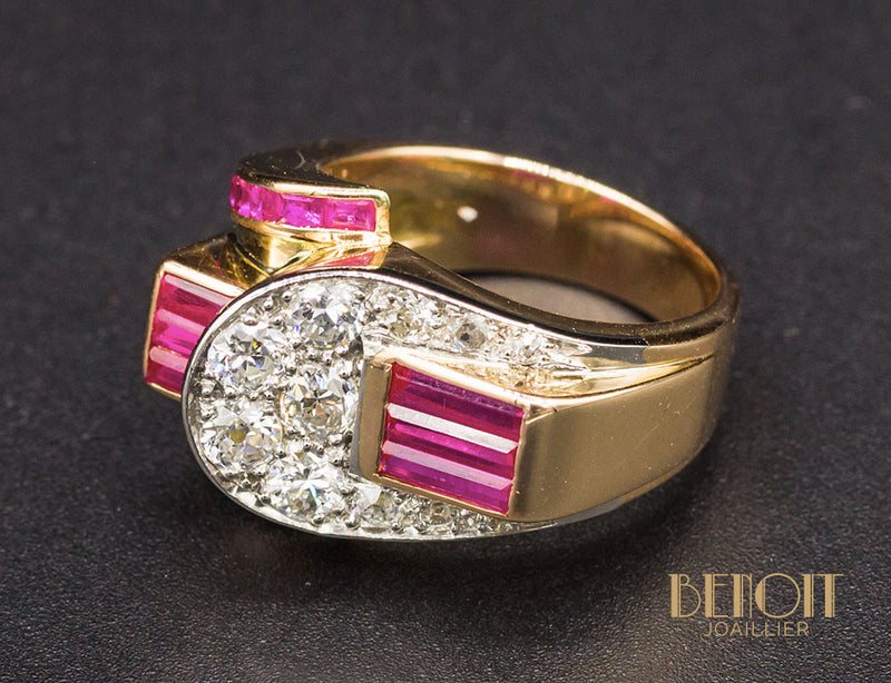 Bague Tank Diamants