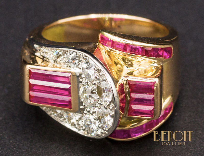 Bague Tank Diamants
