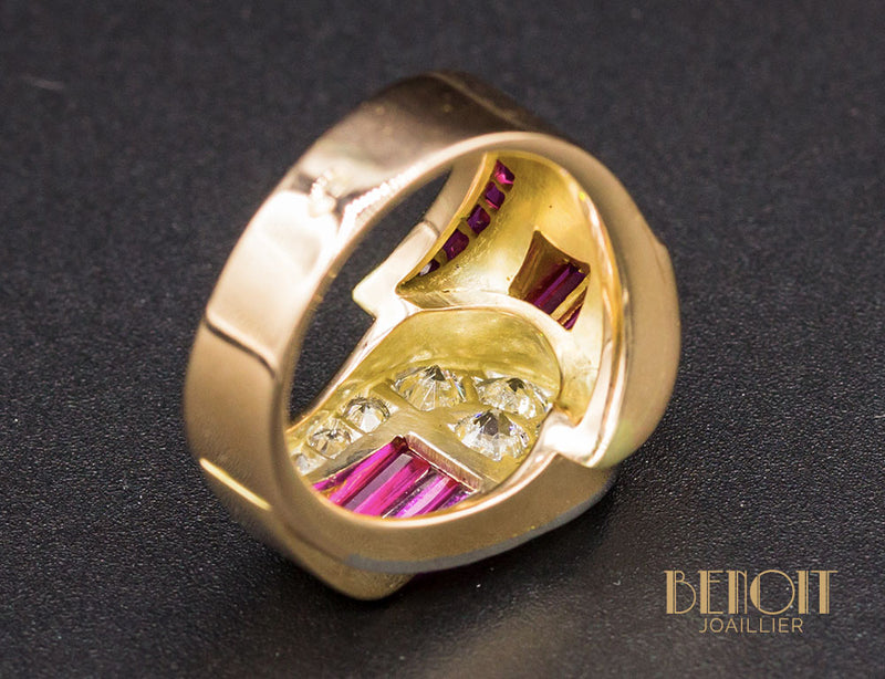 Bague Tank Diamants
