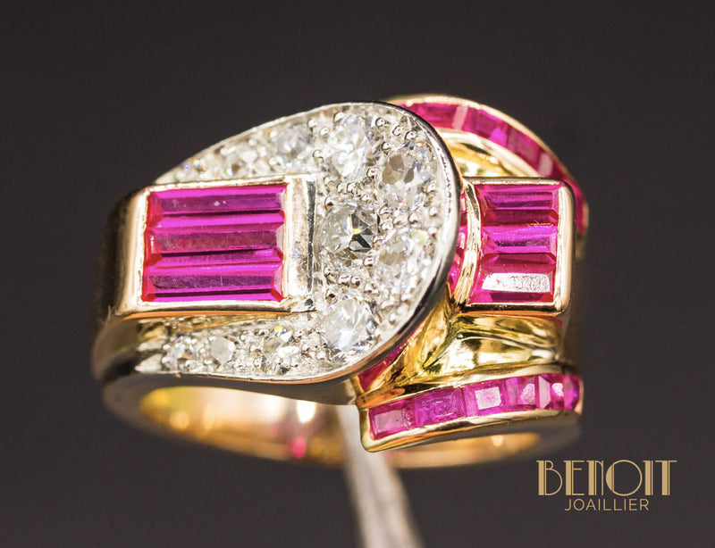 Bague Tank Diamants