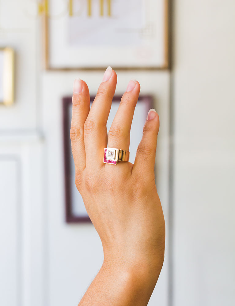 Bague Tank Diamant