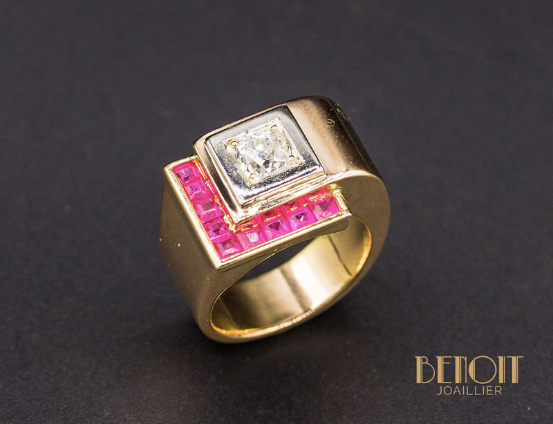 Bague Tank Diamant
