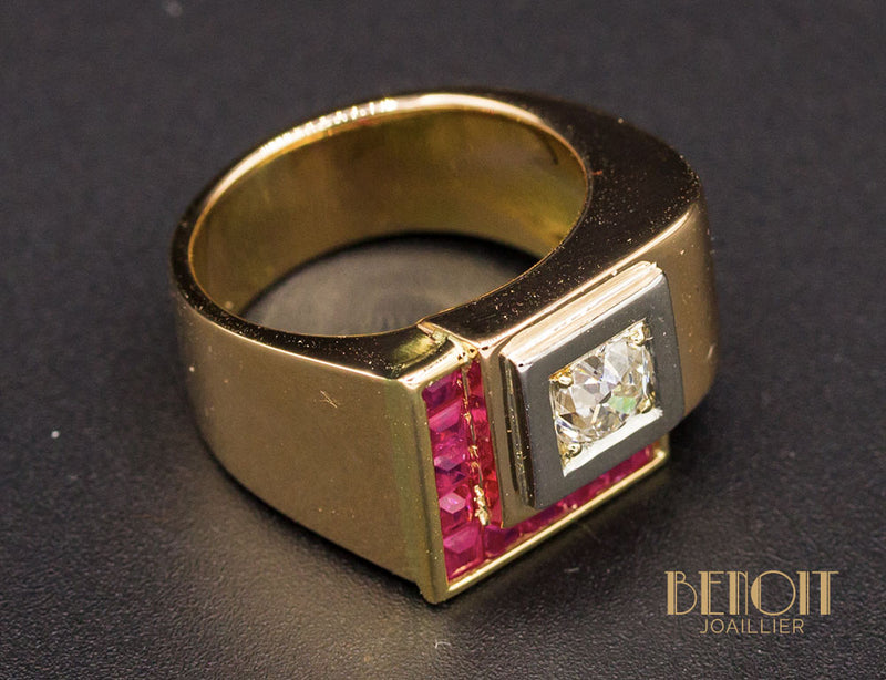 Bague Tank Diamant