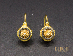 Boucles d'Oreilles Art Déco Boutons de Rose