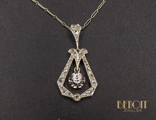 Pendentif Art Déco Diamants