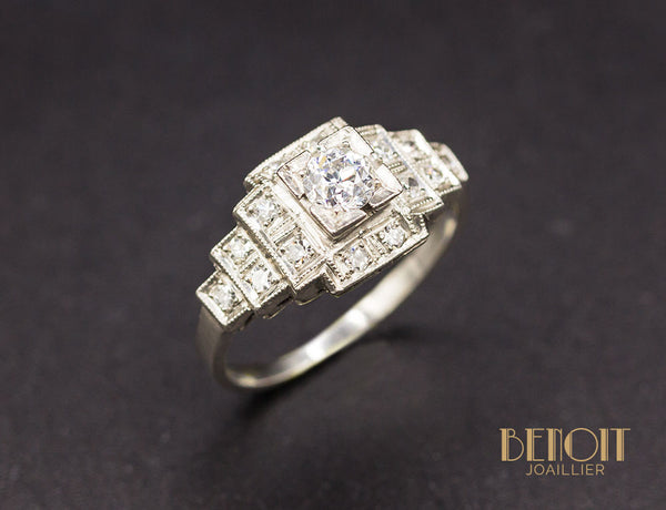 Bague Art Déco Diamants