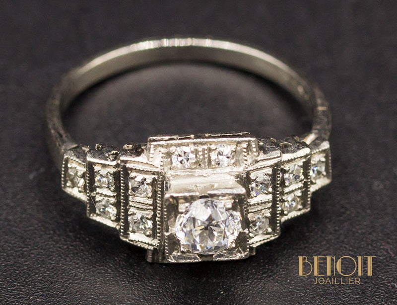 Bague Art Déco Diamants