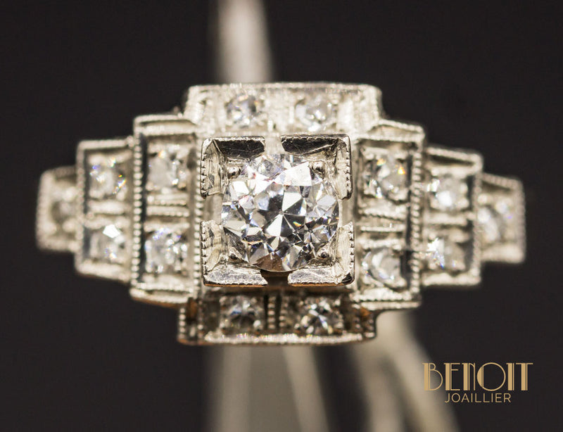 Bague Art Déco Diamants