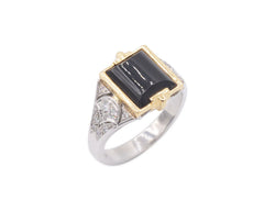 Bague Création Benoît Joaillier "Onyx Art Déco"