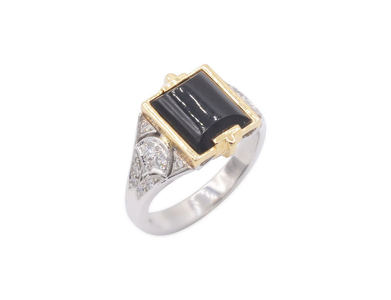 Bague Création Benoît Joaillier "Onyx Art Déco"