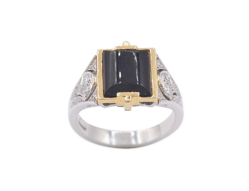 Bague Création Benoît Joaillier "Onyx Art Déco"