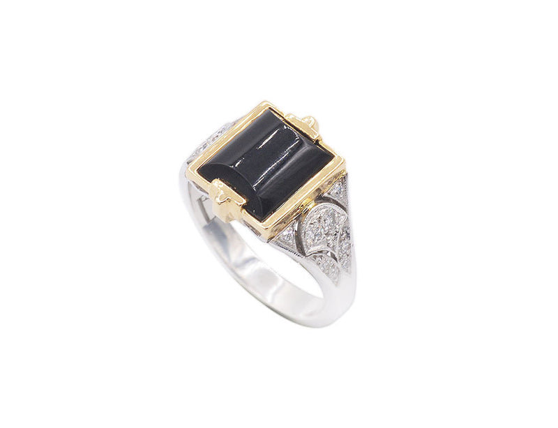 Bague Création Benoît Joaillier "Onyx Art Déco"