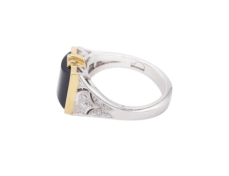 Bague Création Benoît Joaillier "Onyx Art Déco"