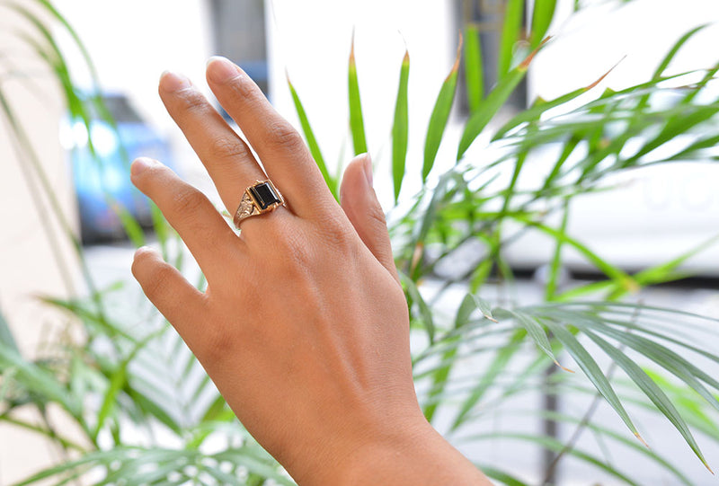 Bague Création Benoît Joaillier "Onyx Art Déco"