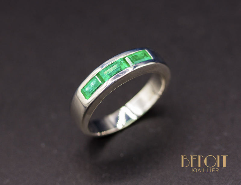 Bague 3 Emeraudes