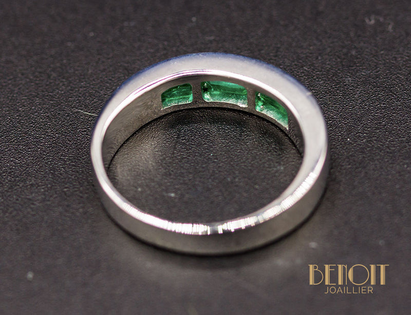 Bague 3 Emeraudes