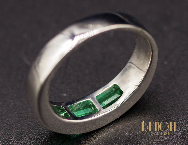 Bague 3 Emeraudes