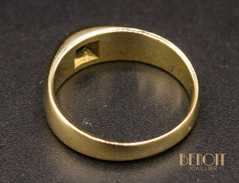 Bague Jonc Or Jaune Diamant