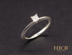 Solitaire "Tiffany & Co" Diamant Princesse 0.19ct