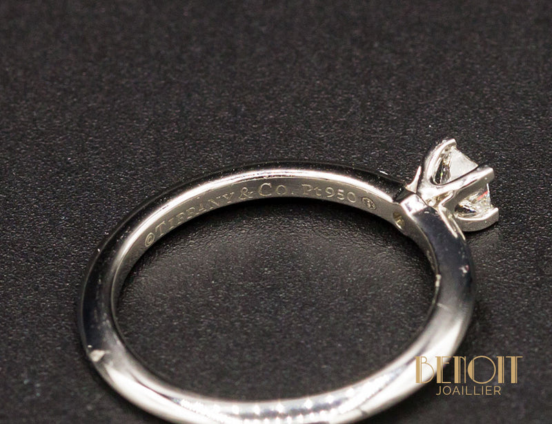 Solitaire "Tiffany & Co" Diamant Princesse 0.19ct