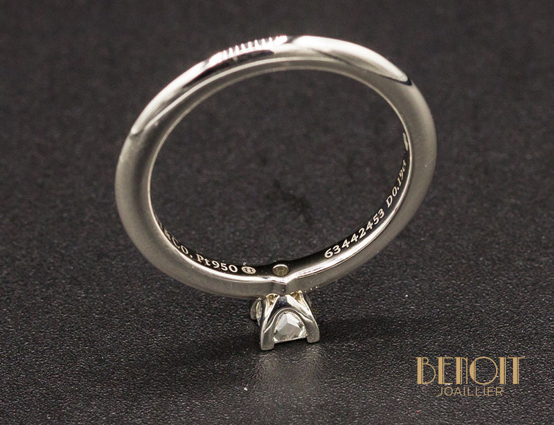 Solitaire "Tiffany & Co" Diamant Princesse 0.19ct