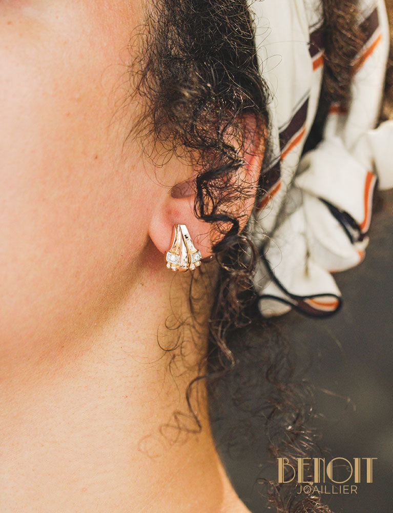 Boucles d'Oreille Tank Diamants
