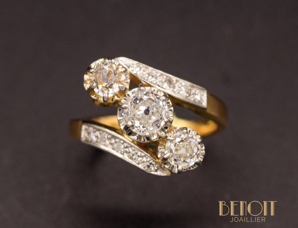 Bague Trilogie Diamants XIXe
