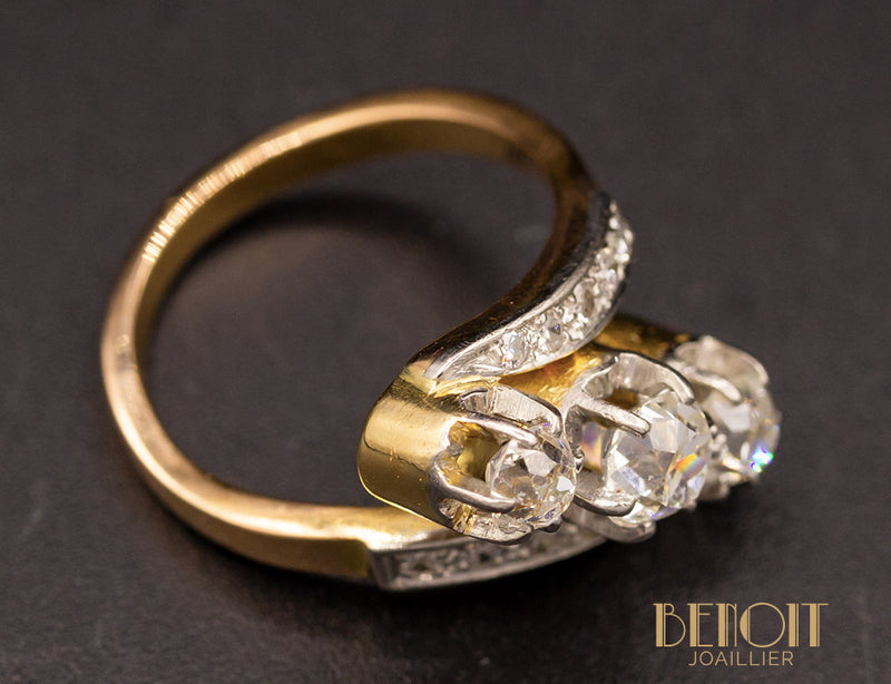 Bague Trilogie Diamants XIXe