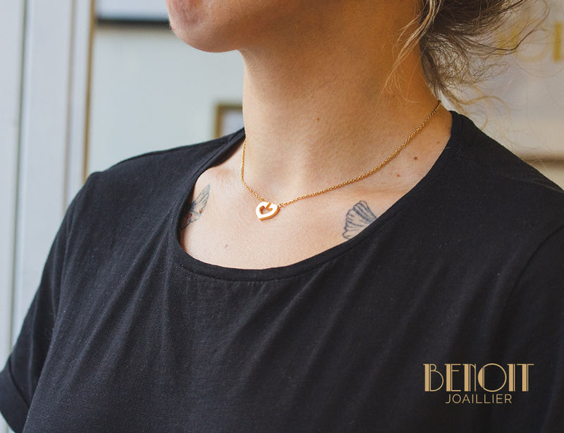 Collier Cartier "Coeur et Symboles" Or Rose
