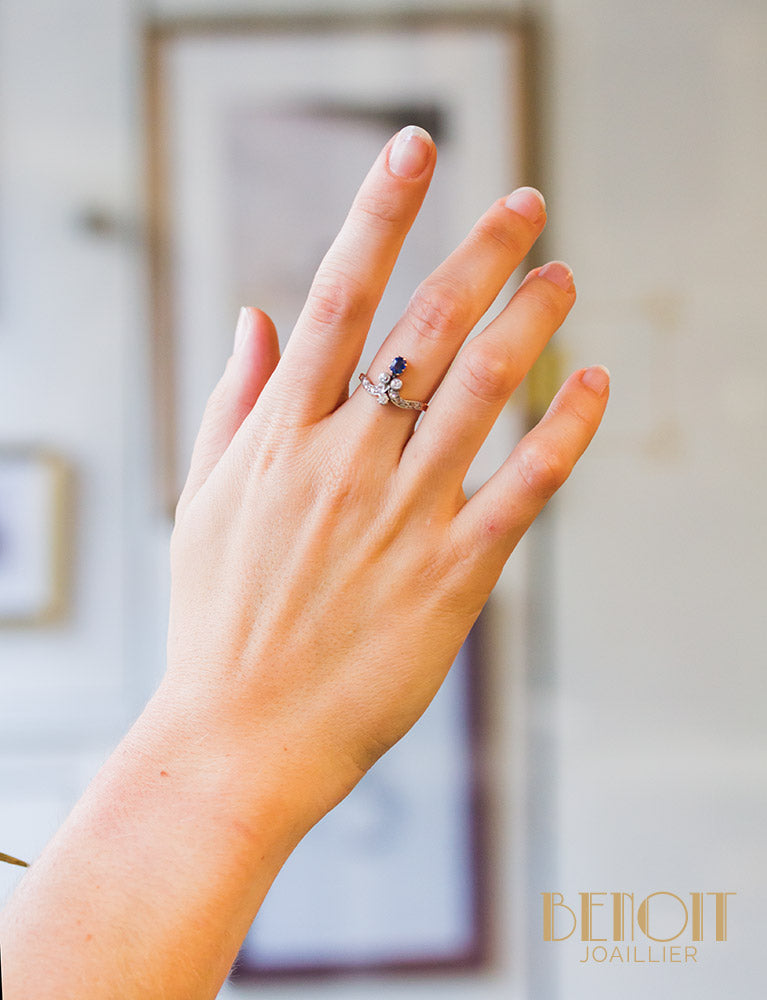 Bague Duchesse Saphir Diamants