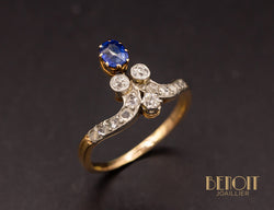 Bague Duchesse Saphir Diamants