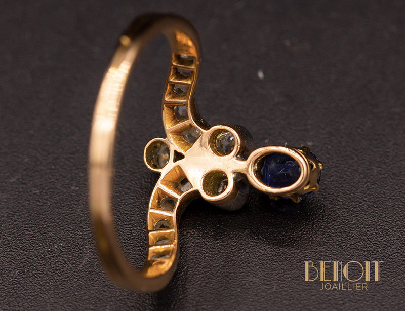 Bague Duchesse Saphir Diamants