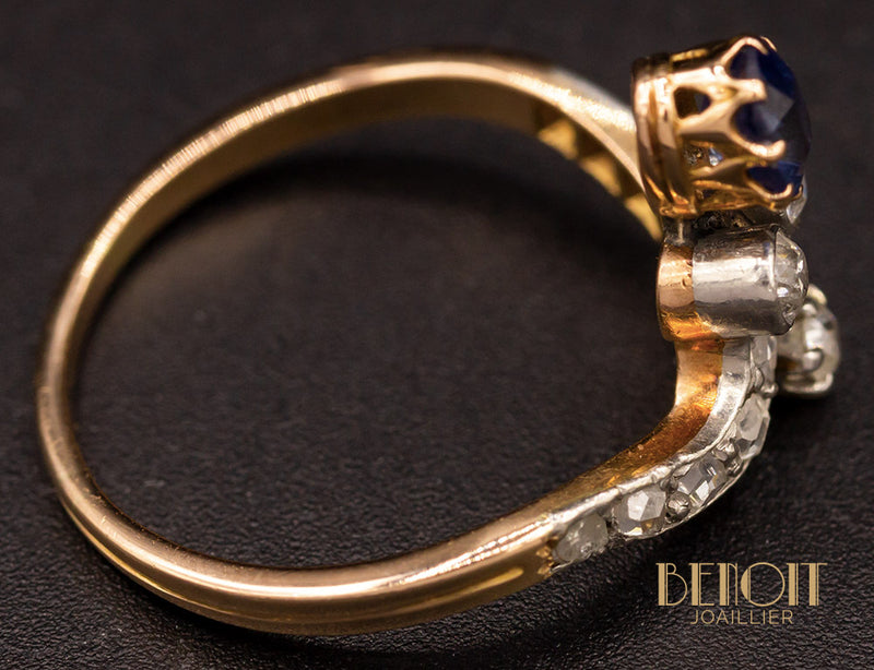 Bague Duchesse Saphir Diamants