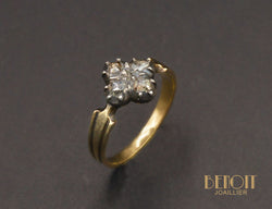 Bague Trèfle Ancienne Diamants