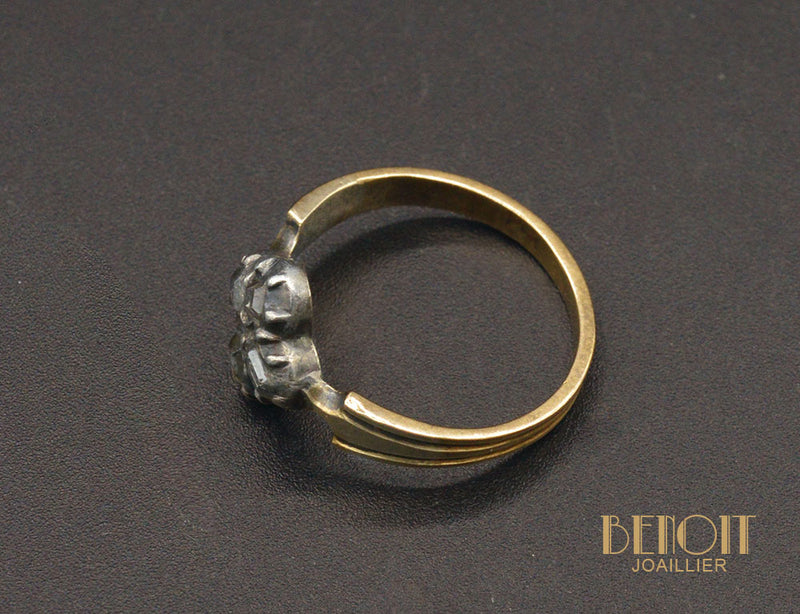 Bague Trèfle Ancienne Diamants