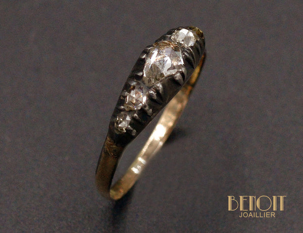 Jarretière XIXe Siècle Diamant Taille Rose