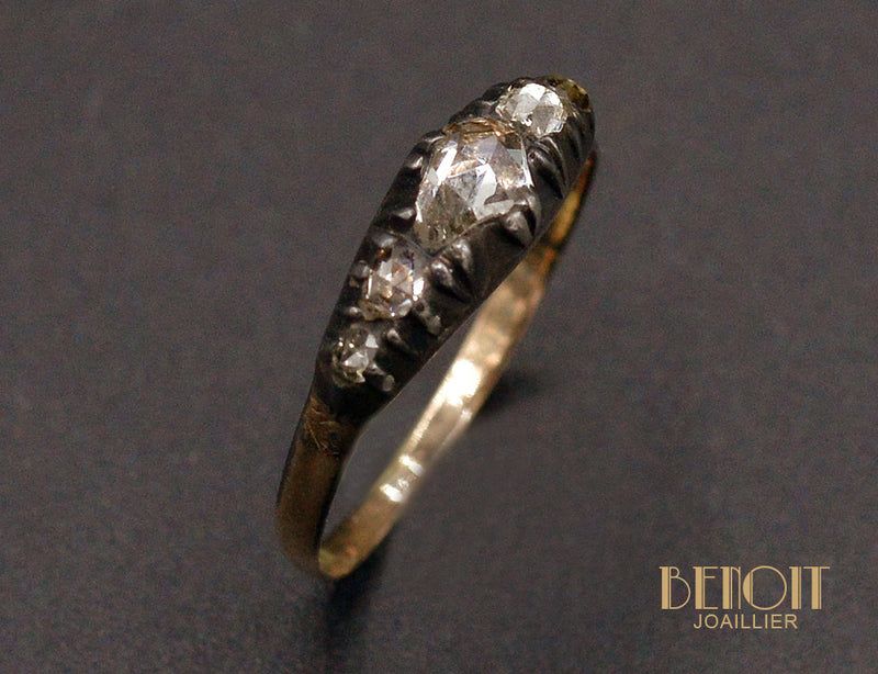 Jarretière XIXe Siècle Diamant Taille Rose
