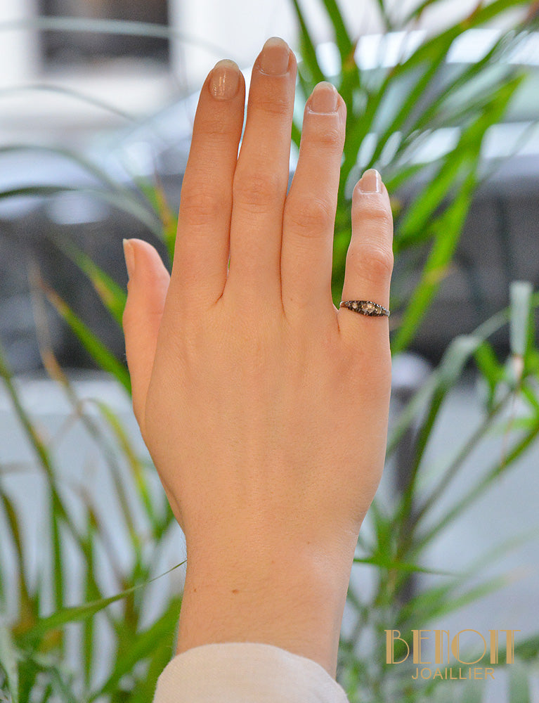 Jarretière XIXe Siècle Diamant Taille Rose