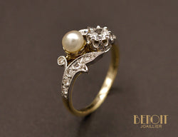 Toi et Moi Diamant et Perle Fine