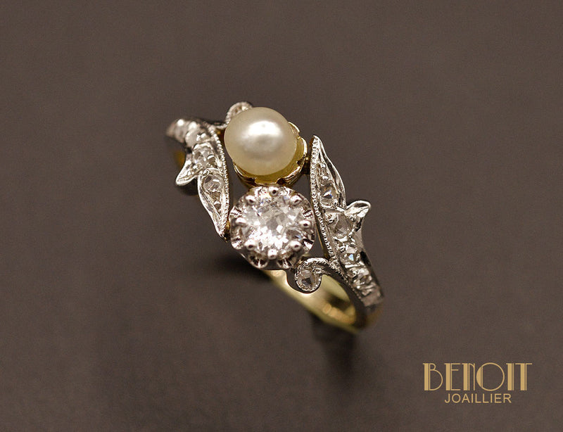 Toi et Moi Diamant et Perle Fine