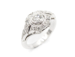 Bague Création Benoit Joaillier "Bandeau pincé" Diamant 0,46ct G-SI